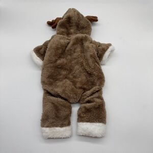 Greenbrier International Reindeer Pet Costume Brown Sherpa Lined Hooded Size M